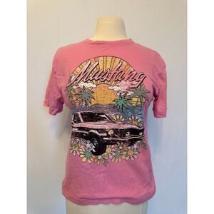 Ford Mustang Officially Licensed Pink T Shirt Size XS